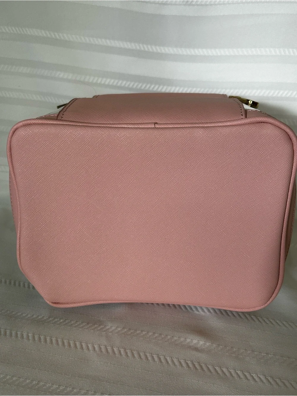 Ted Baker Cosmetic Bag Train Case Pink Clear Floral Travel Makeup Bag 4 Piece